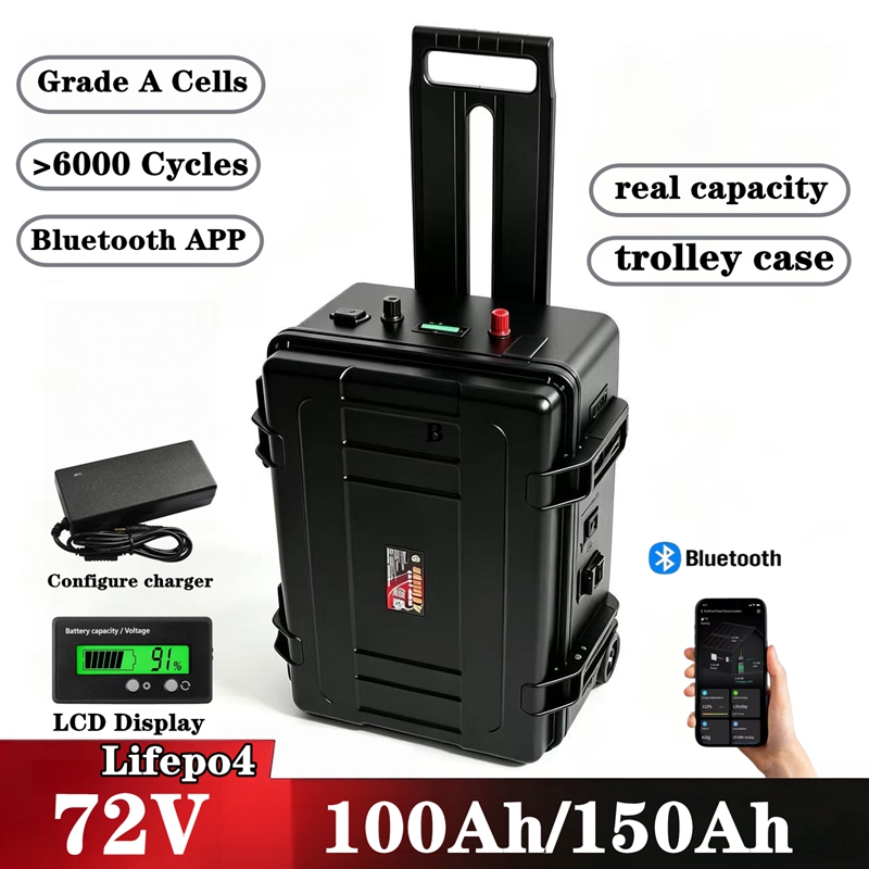 Waterproof 72V 150Ah 100Ah LiF - Lifepo4 72V 100Ah Battery Pack Ev review and price